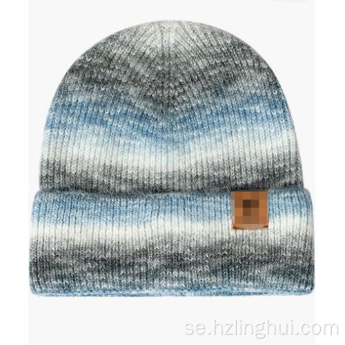 Vinter stickad hatt varm stickad skalle cap beanie